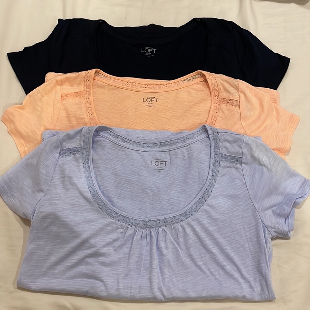 Ann Taylor Loft Short Sleeve Tee (set of 3 pcs)
